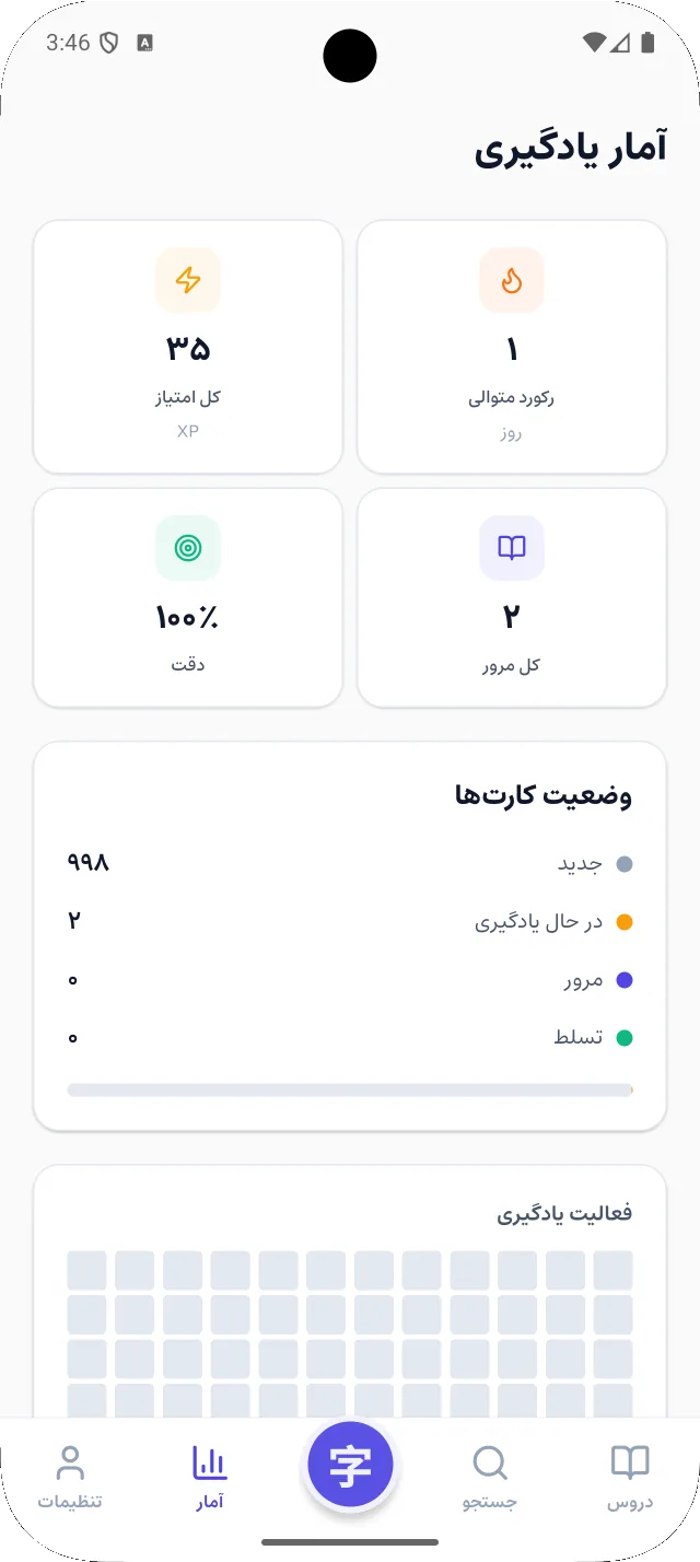 آمار یادگیری